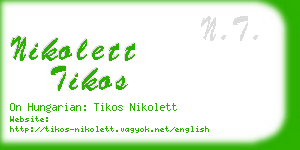 nikolett tikos business card